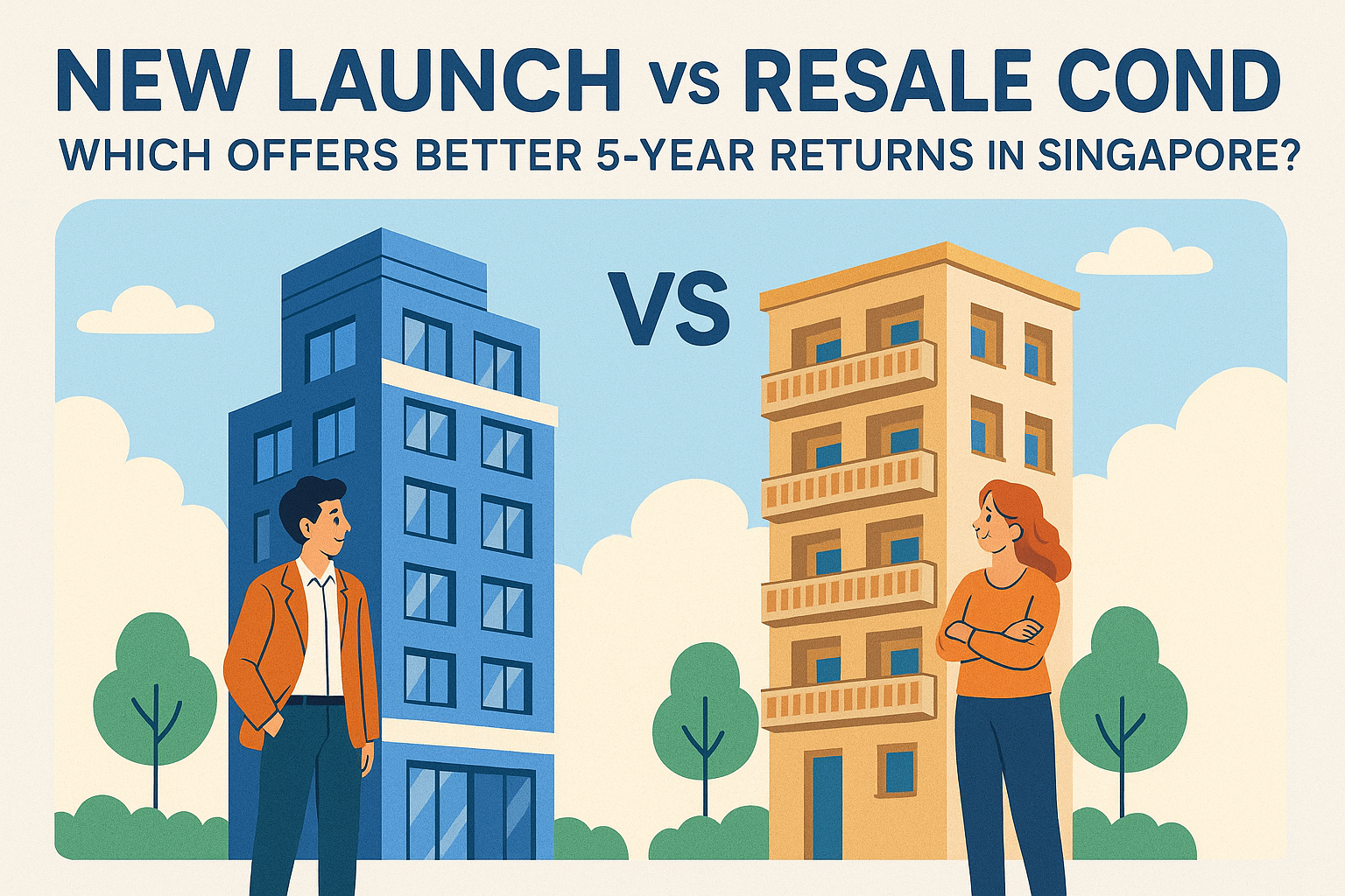 New Launch vs Resale Condo: 5-Year Investment Returns Comparison (Singapore)